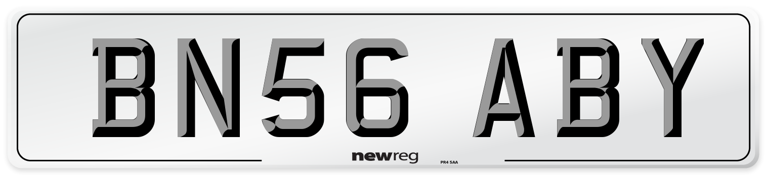 BN56 ABY Number Plate from New Reg